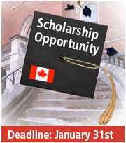 Scholarship Opportunity; Deadline: January 31st